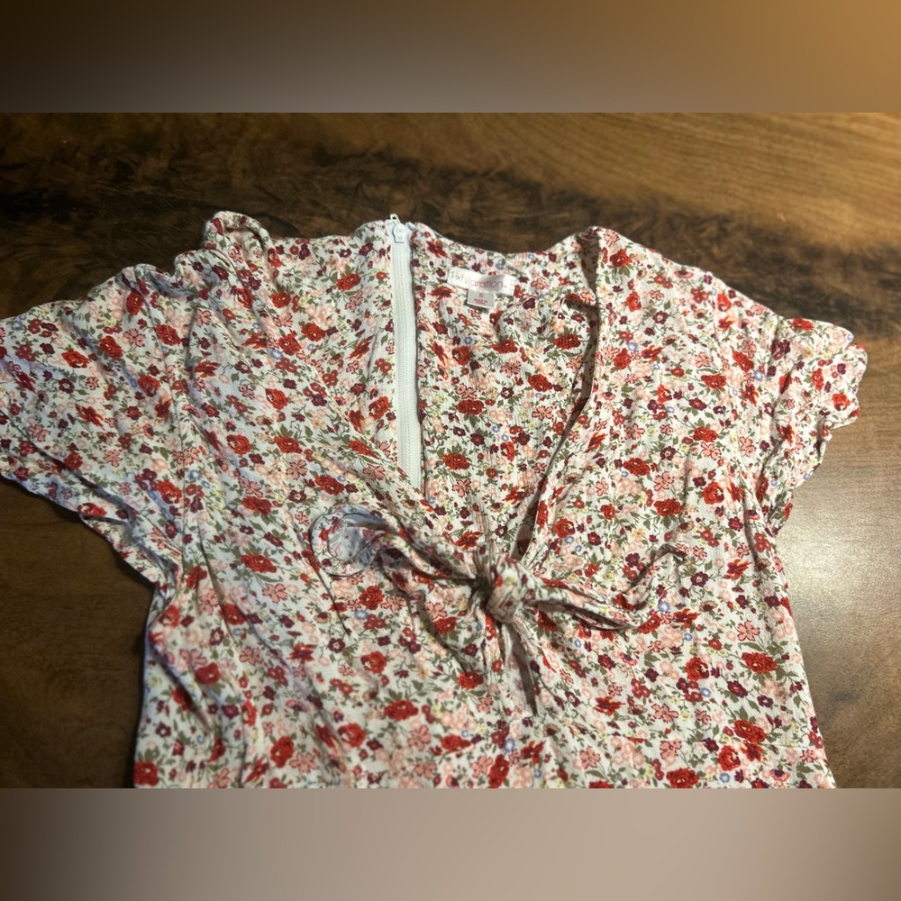 Vintage 90s Xhilaration Ditsy Floral Midi Dress - Picture 3 of 5